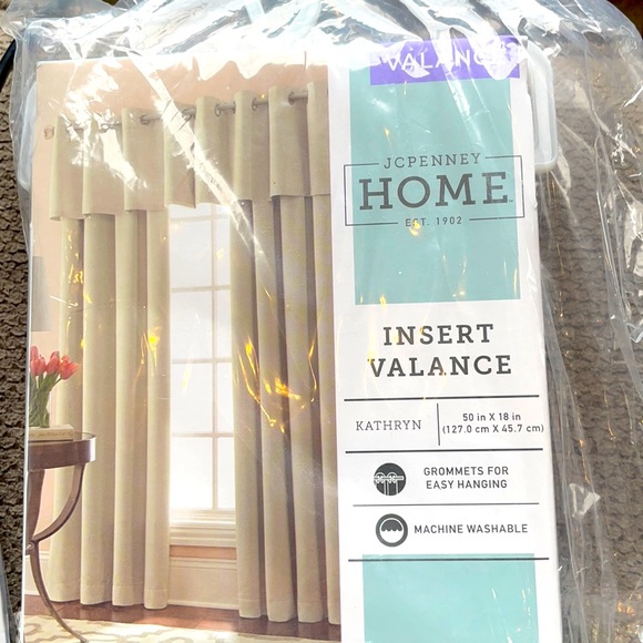 jcpenney Wall Decor 2 Brand New Valance Navy Blue Poshmark